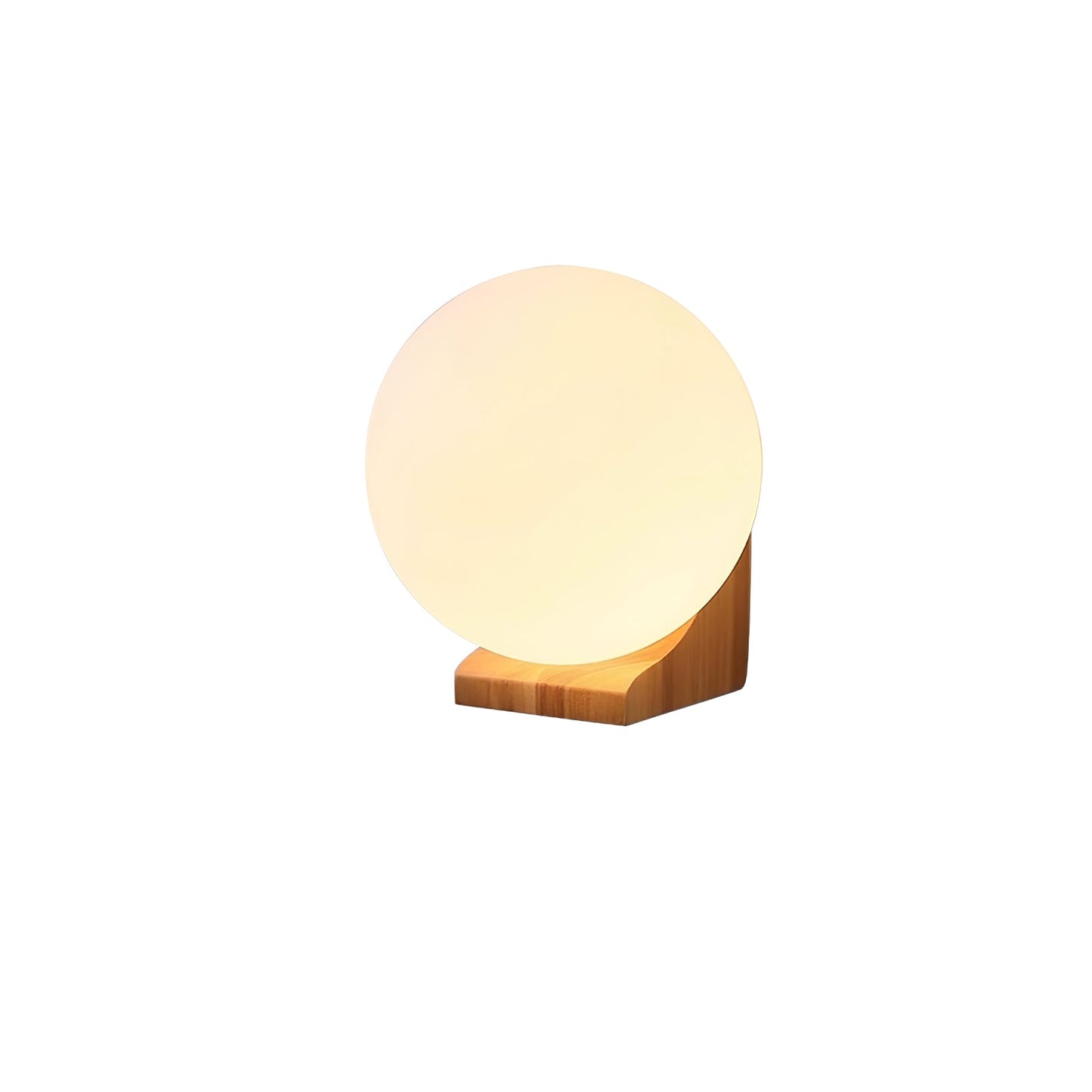 Evelyn Orb Wall Lamp | Walnut Base | White Shade