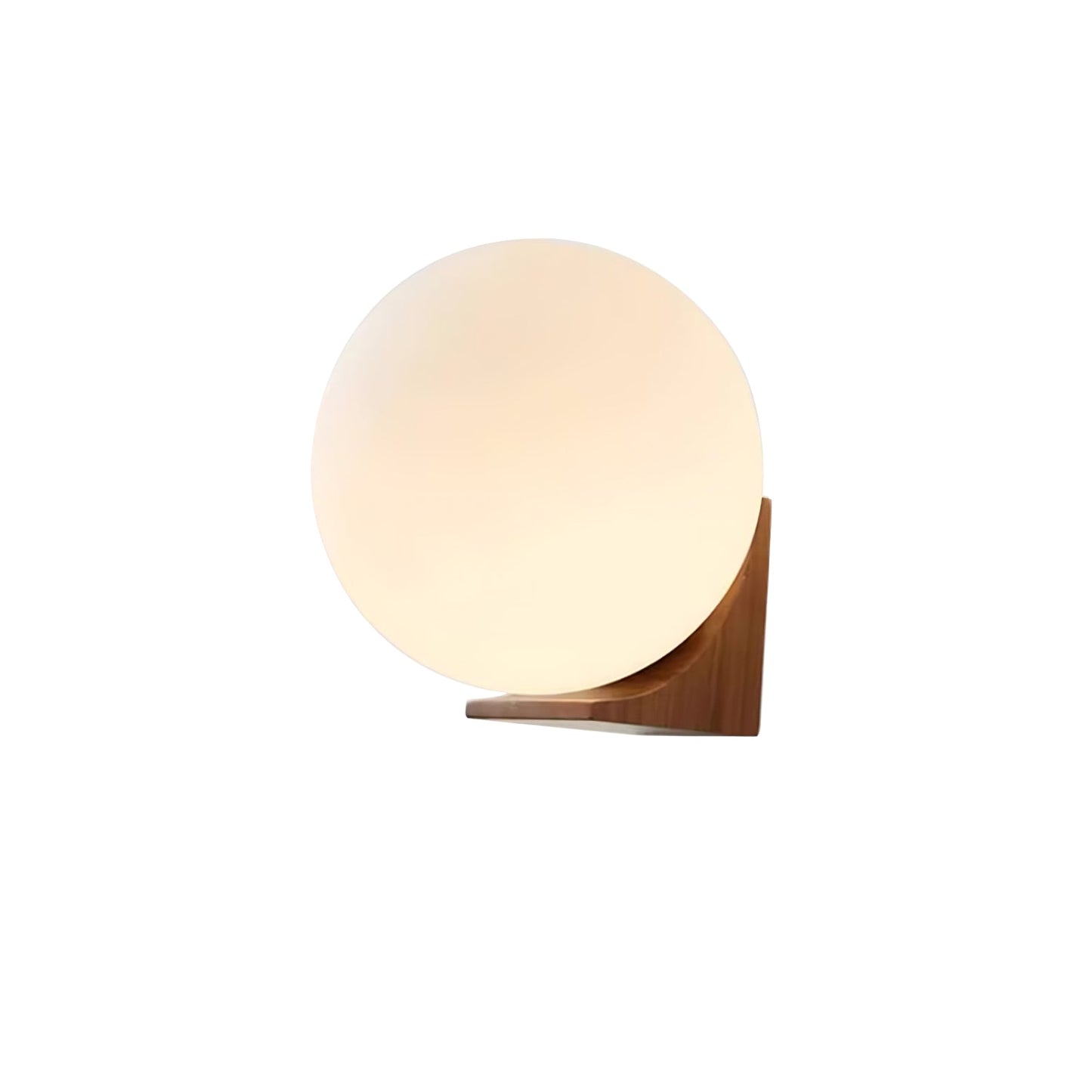 Evelyn Orb Wall Lamp | Walnut Base | White Shade