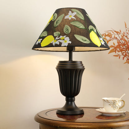 Evelyn Table Lamp | Wood Base | Cream Shade