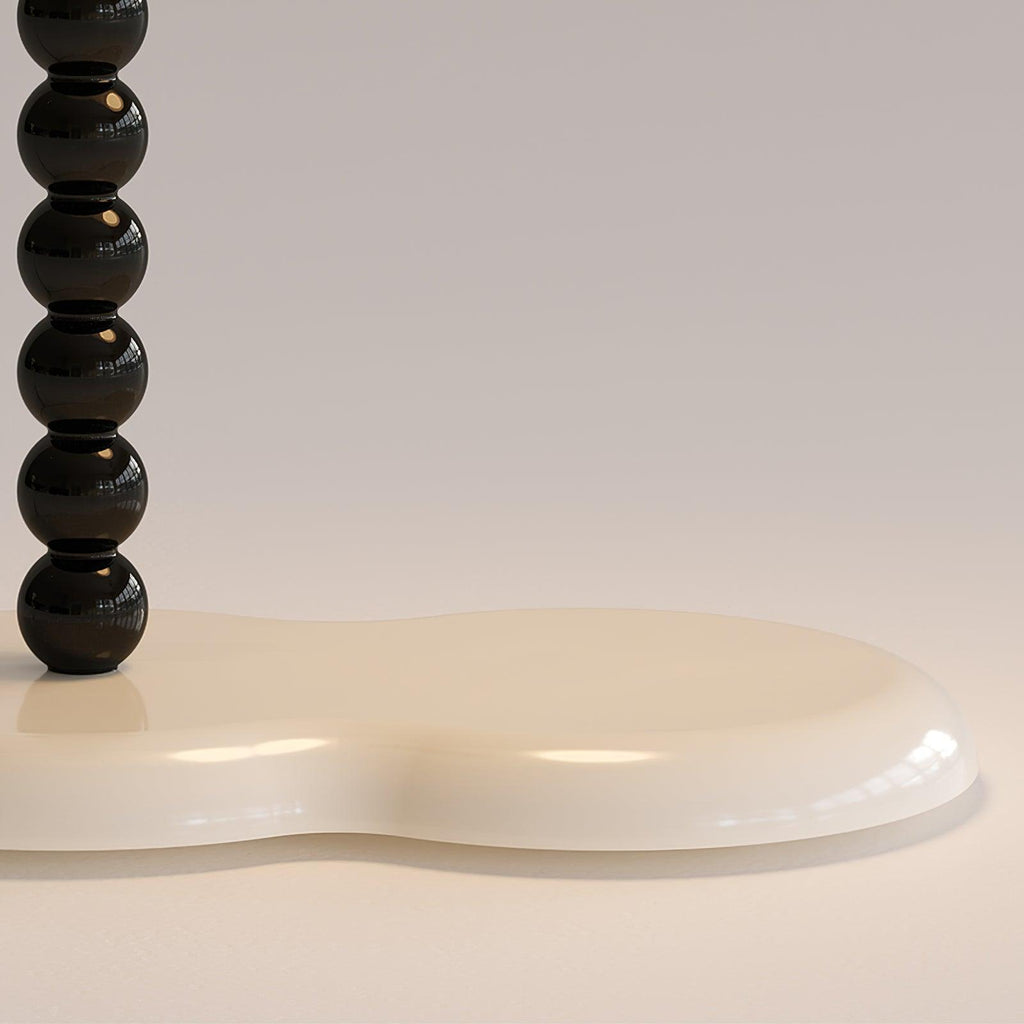Everalda Metal Table Lamp | Metal Column & Glass Shade | White