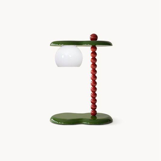 Everalda Table Lamp | Metal & Glass | Green+Red, Red+Black, Beige+Black, Beige