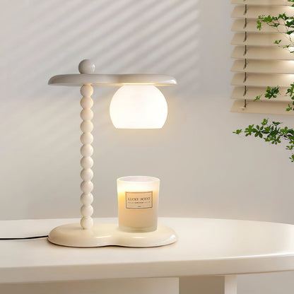 Everalda Table Lamp | Metal & Glass | Green+Red, Red+Black, Beige+Black, Beige