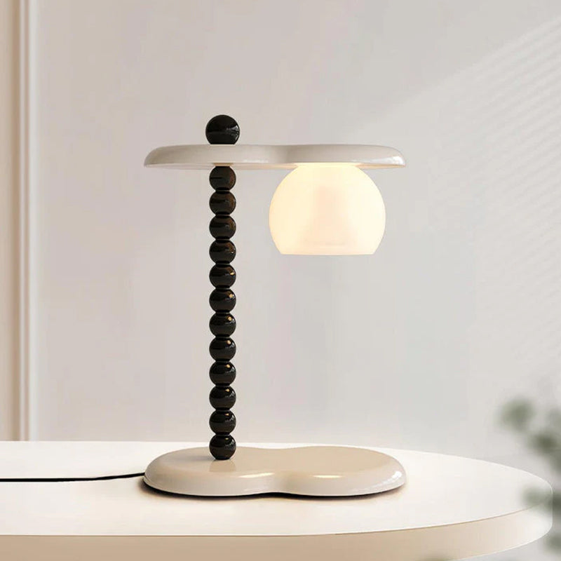 Everalda Table Lamp | Metal & Glass | Green+Red, Red+Black, Beige+Black, Beige