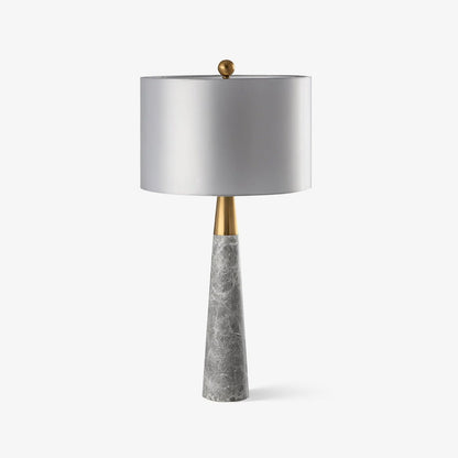 Expino Table Lamp | Metal, Marble & Fabric | Grey Shade