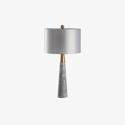 Expino Table Lamp | Metal, Marble & Fabric | Grey Shade