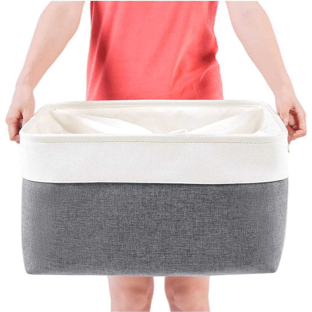Waterproof Foldable Storage Box | Three-Layer Material | Cold Grey & White