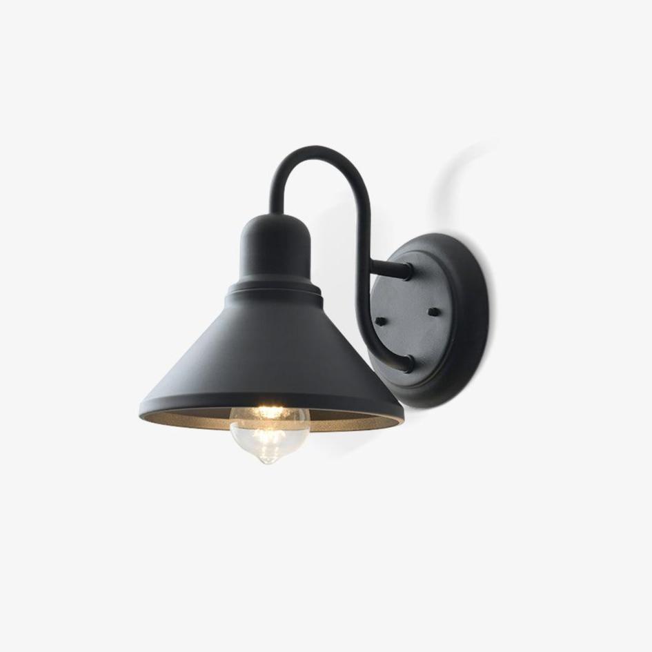 Fable Outdoor Wall Lamp | Iron, Metal | Black, Coffee Gold