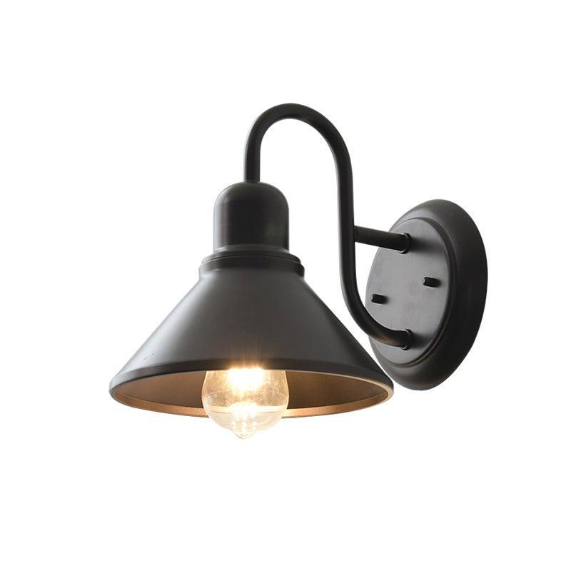 Fable Outdoor Wall Lamp | Iron, Metal | Black, Coffee Gold