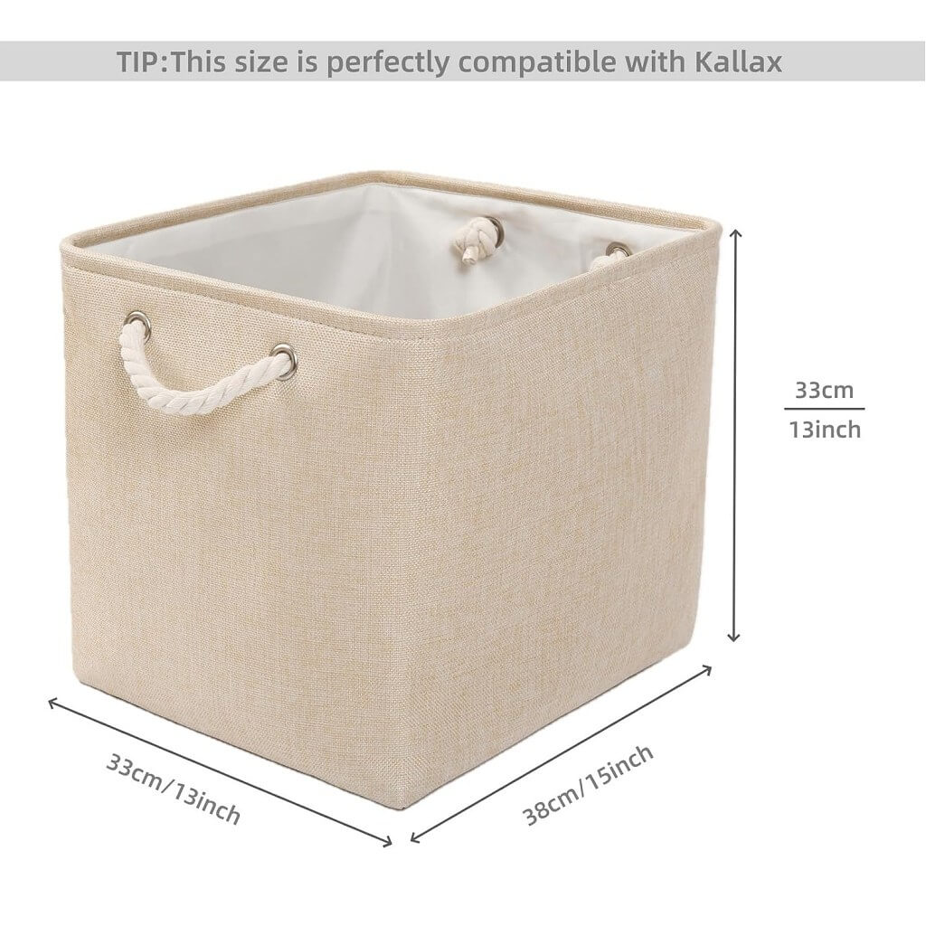Storage Boxes | Canvas & EVA | Large 41.6L, 13"x15"x13"