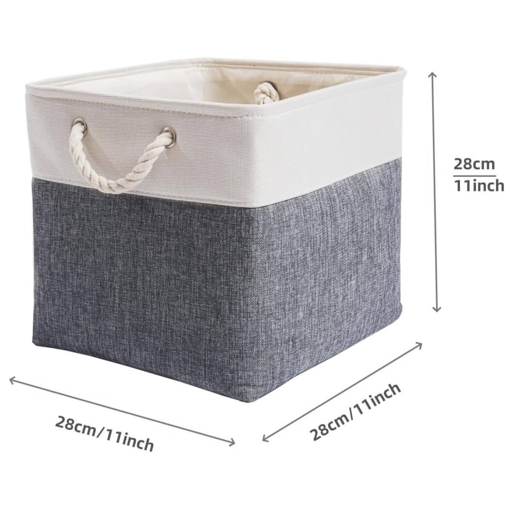 Storage Box | High-Quality Linen & Non-Woven Fabric | 28x28x28cm