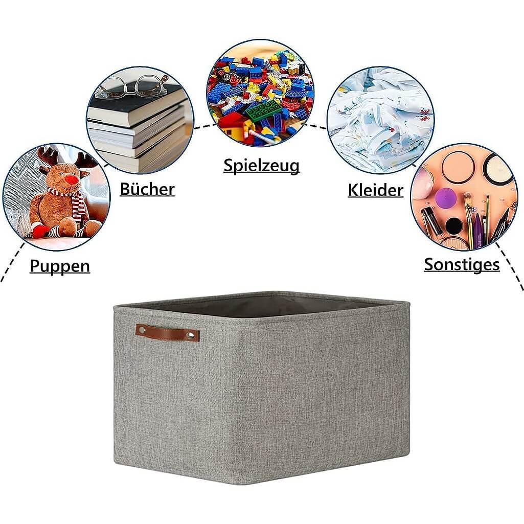 Storage Boxes | Canvas & EVA | Large 41.6L, 13"x15"x13"