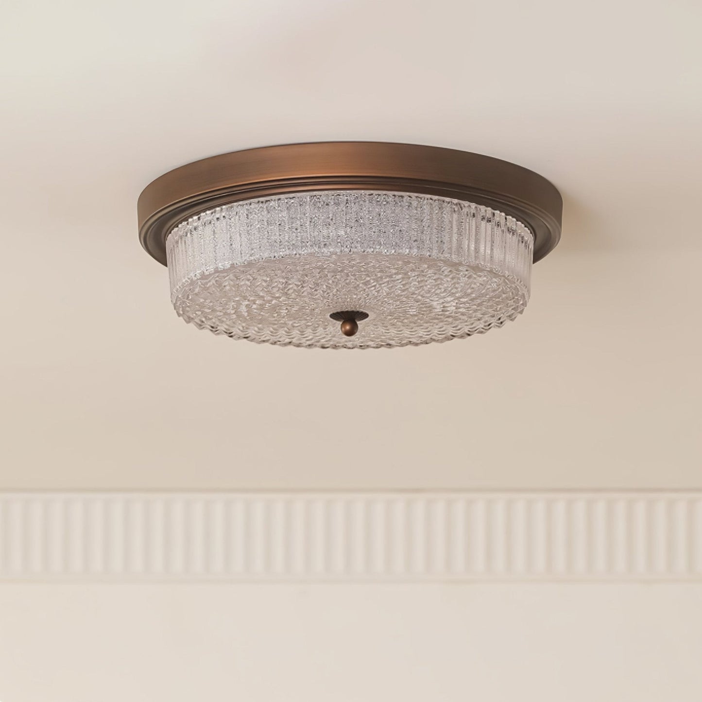 Fabula Ceiling Lamp | Vintage Bronze | Opaque Glass