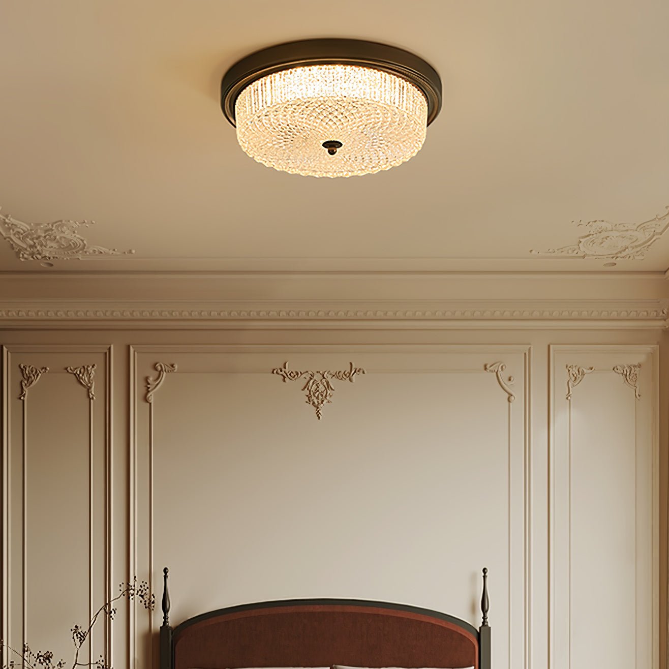 Fabula Ceiling Lamp | Vintage Bronze | Opaque Glass
