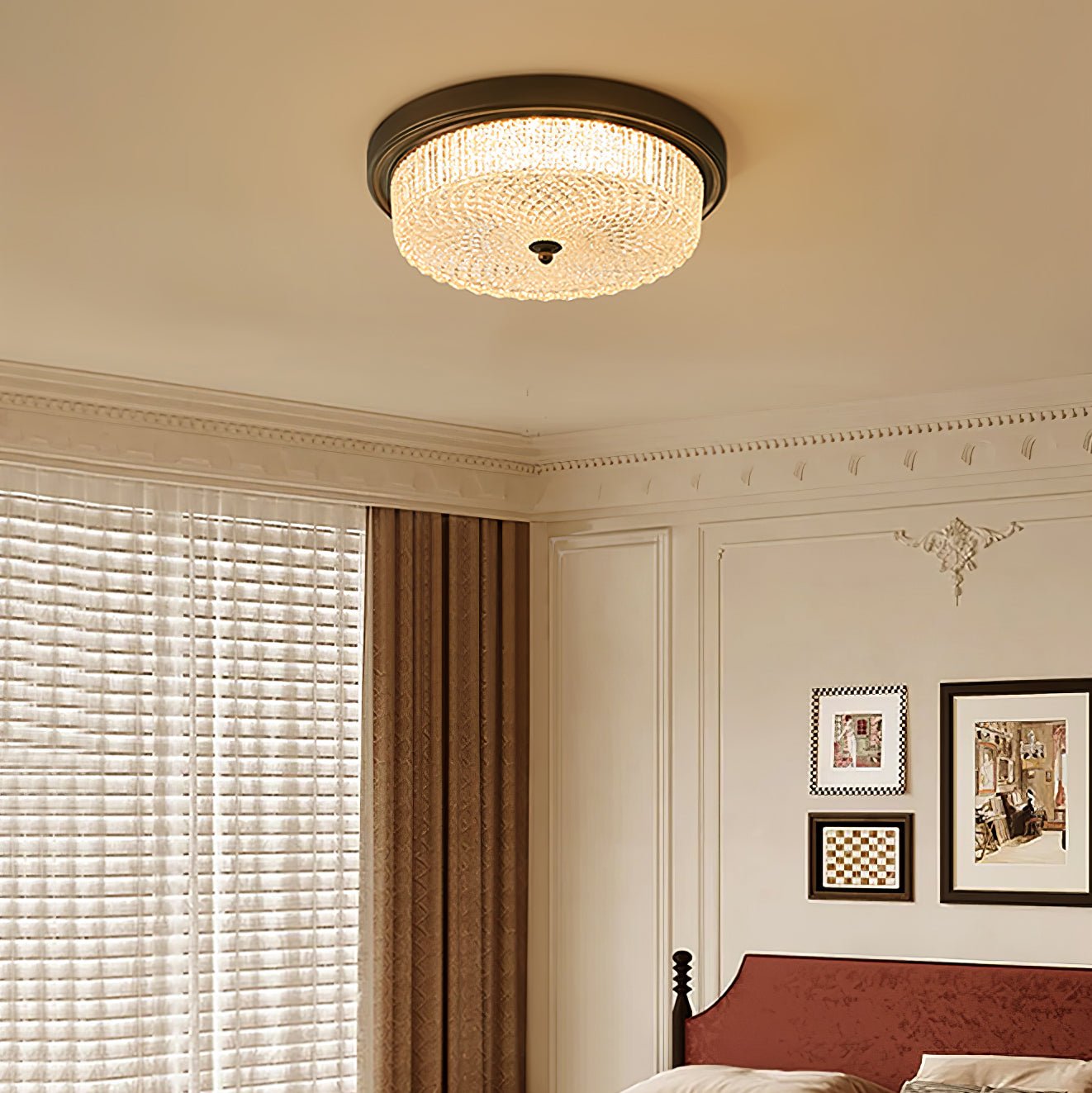 Fabula Ceiling Lamp | Vintage Bronze | Opaque Glass