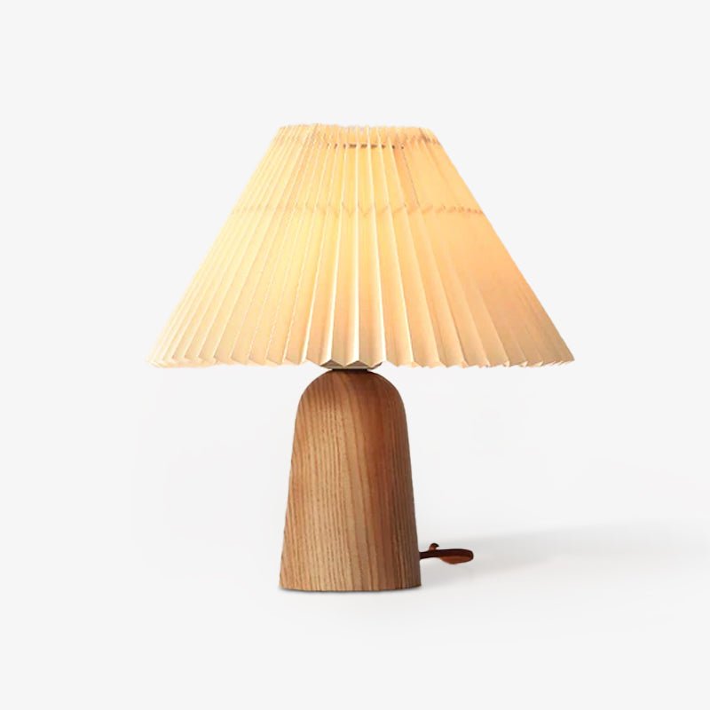 Facet Table Lamp | Wood Base | White or Black Shade