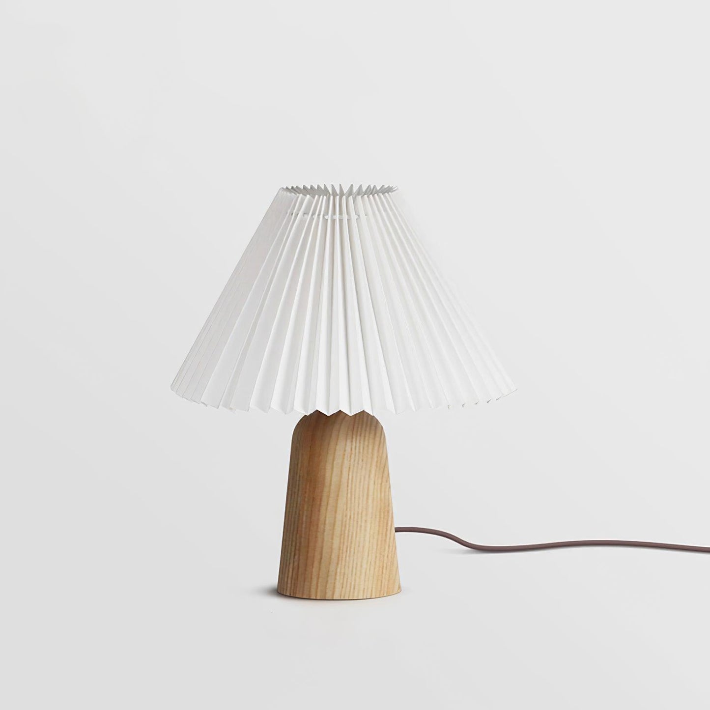 Facet Table Lamp | Wood Base | White or Black Shade