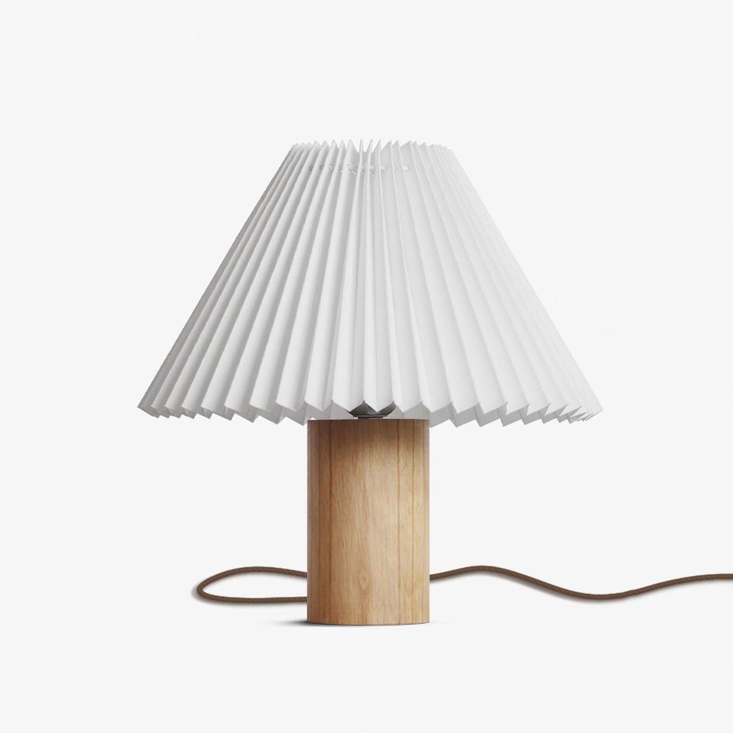 Facet Table Lamp | Wood Base | White or Black Shade