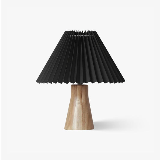 Facet Table Lamp | Wood Base | White or Black Shade
