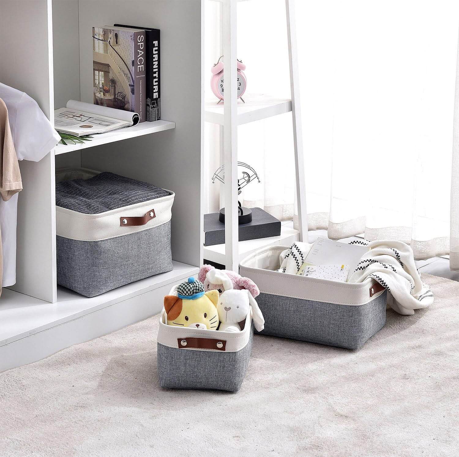 Waterproof Foldable Storage Box | Three-Layer Material | Cold Grey & White