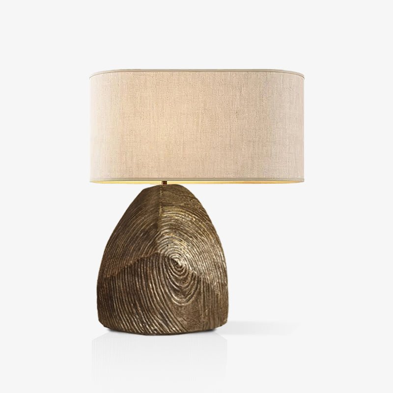 Faro Table Lamp | Abaca Shade, Brass Base | Black
