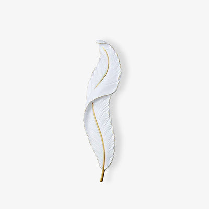 Feather Wall Lamp | Resin | Gold, White