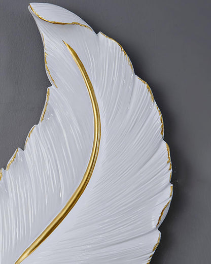 Feather Wall Lamp | Resin | Gold, White