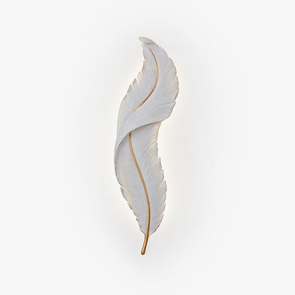 Feather Wall Lamp | Resin | Gold, White