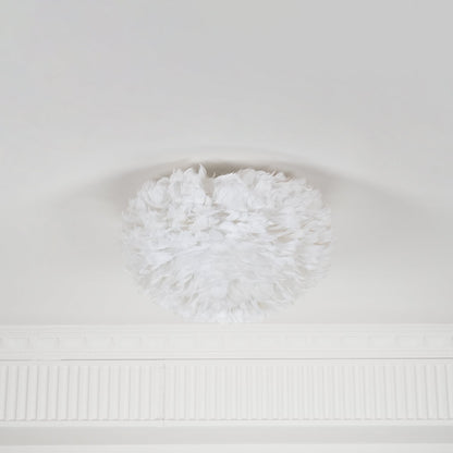 Feathered Ceiling Lamp | Goose Feather | White, Pink