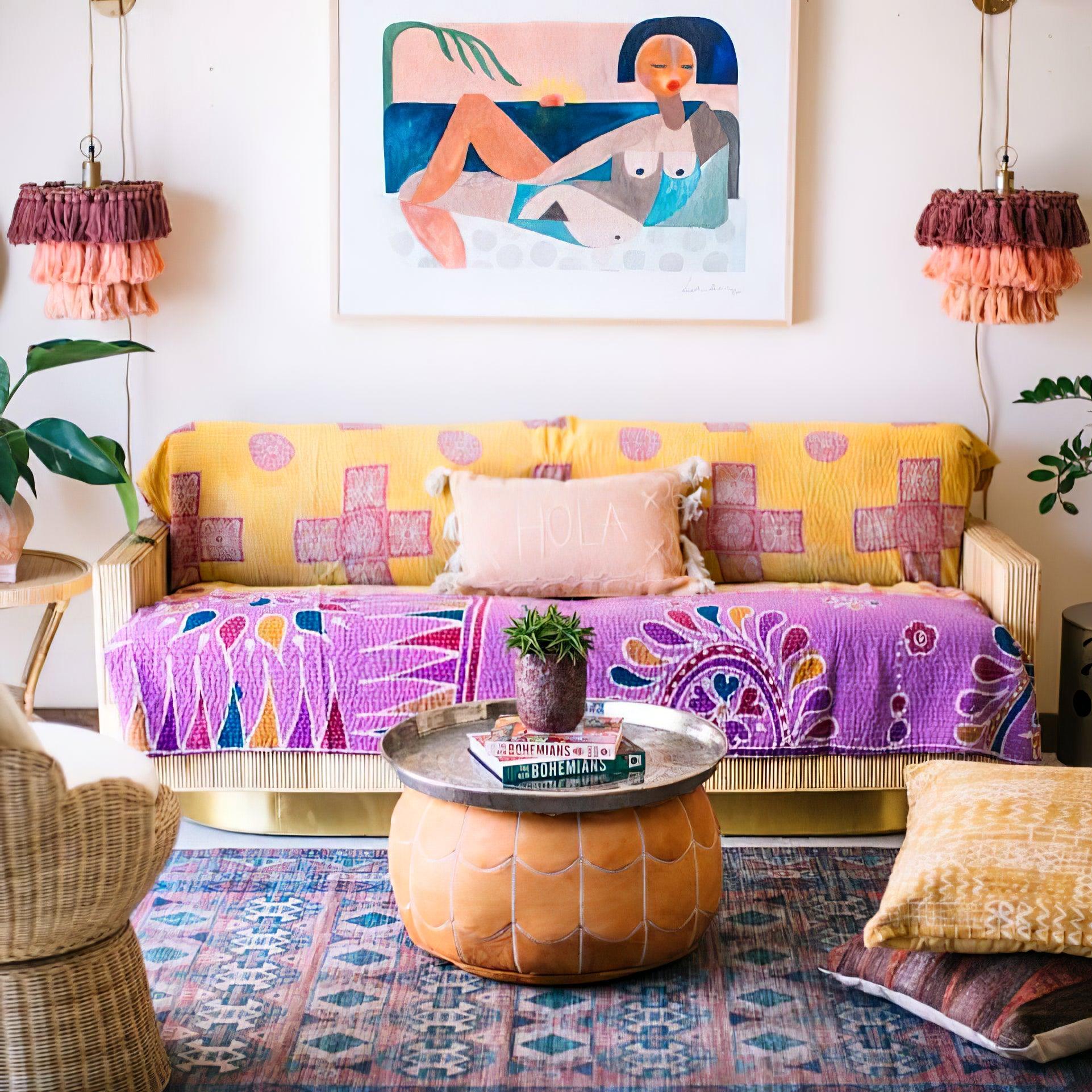 Fela Tassel Wall Lamp | Metal, Iron, Fabric Tassel | Gold, White, Pink, Multicolor