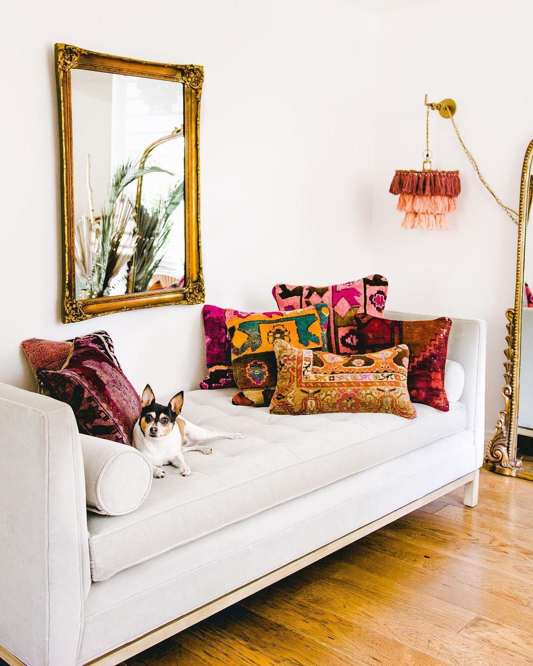 Fela Tassel Wall Lamp | Metal, Iron, Fabric Tassel | Gold, White, Pink, Multicolor