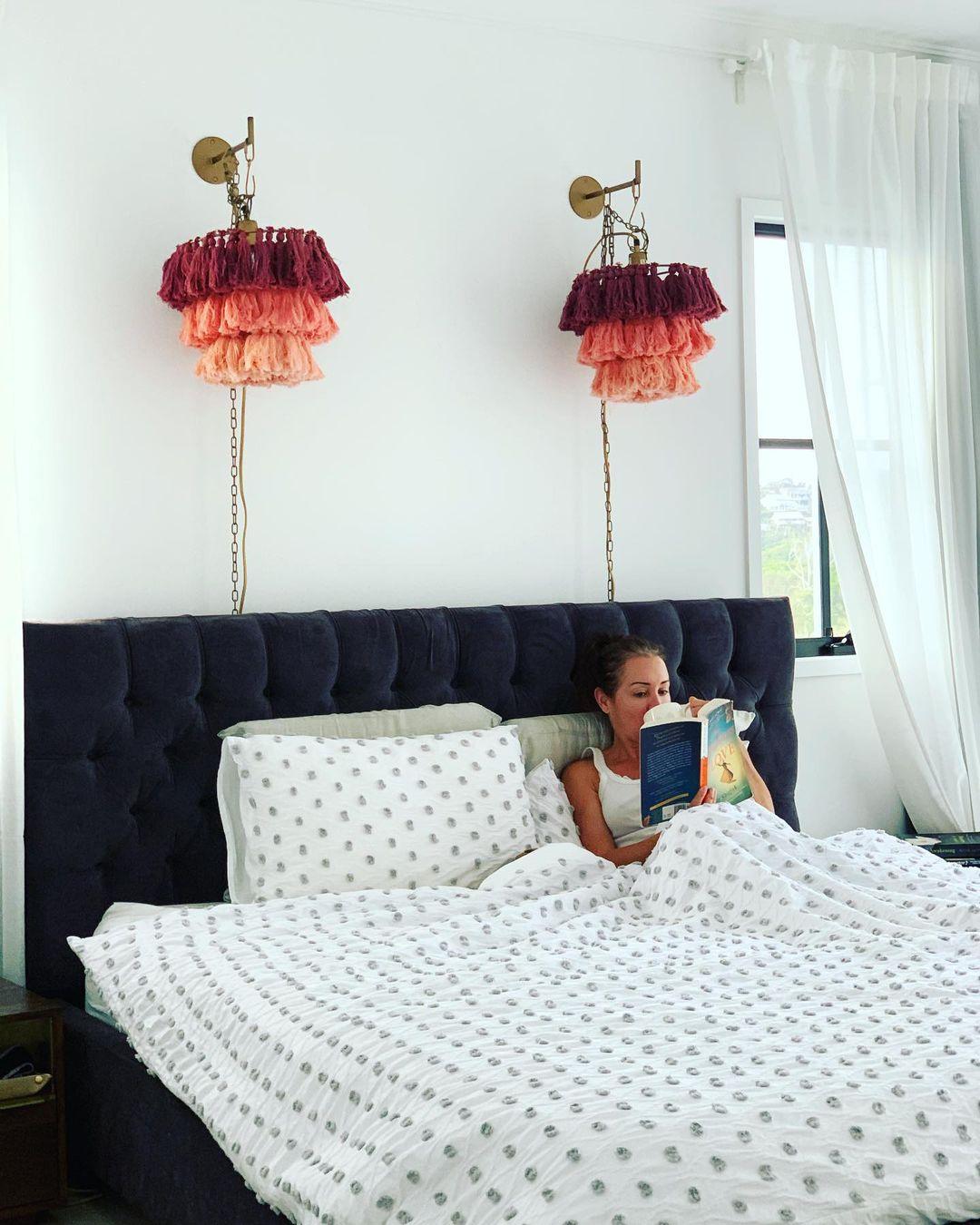 Fela Tassel Wall Lamp | Metal, Iron, Fabric Tassel | Gold, White, Pink, Multicolor