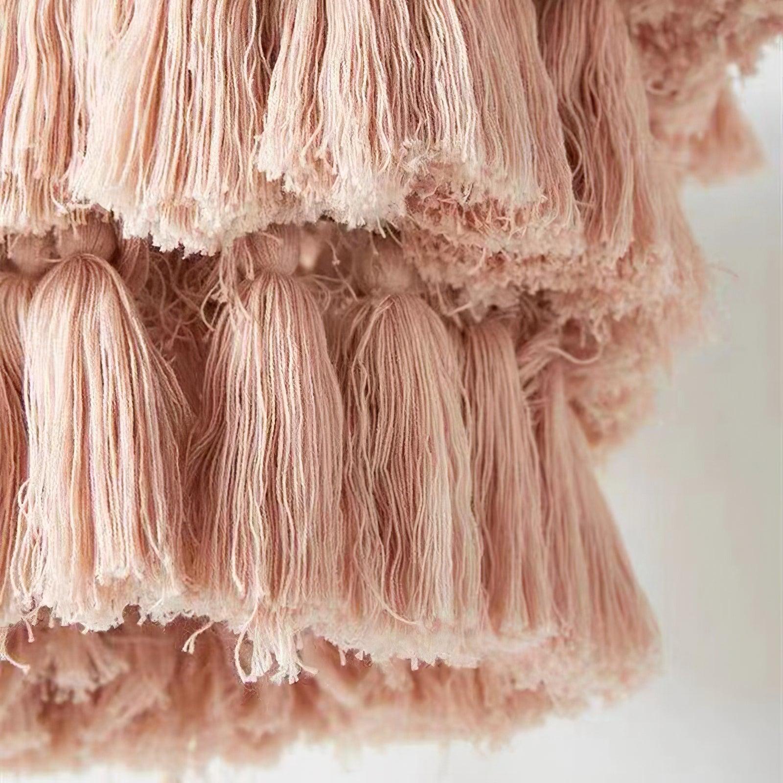 Fela Tassel Wall Lamp | Metal, Iron, Fabric Tassel | Gold, White, Pink, Multicolor