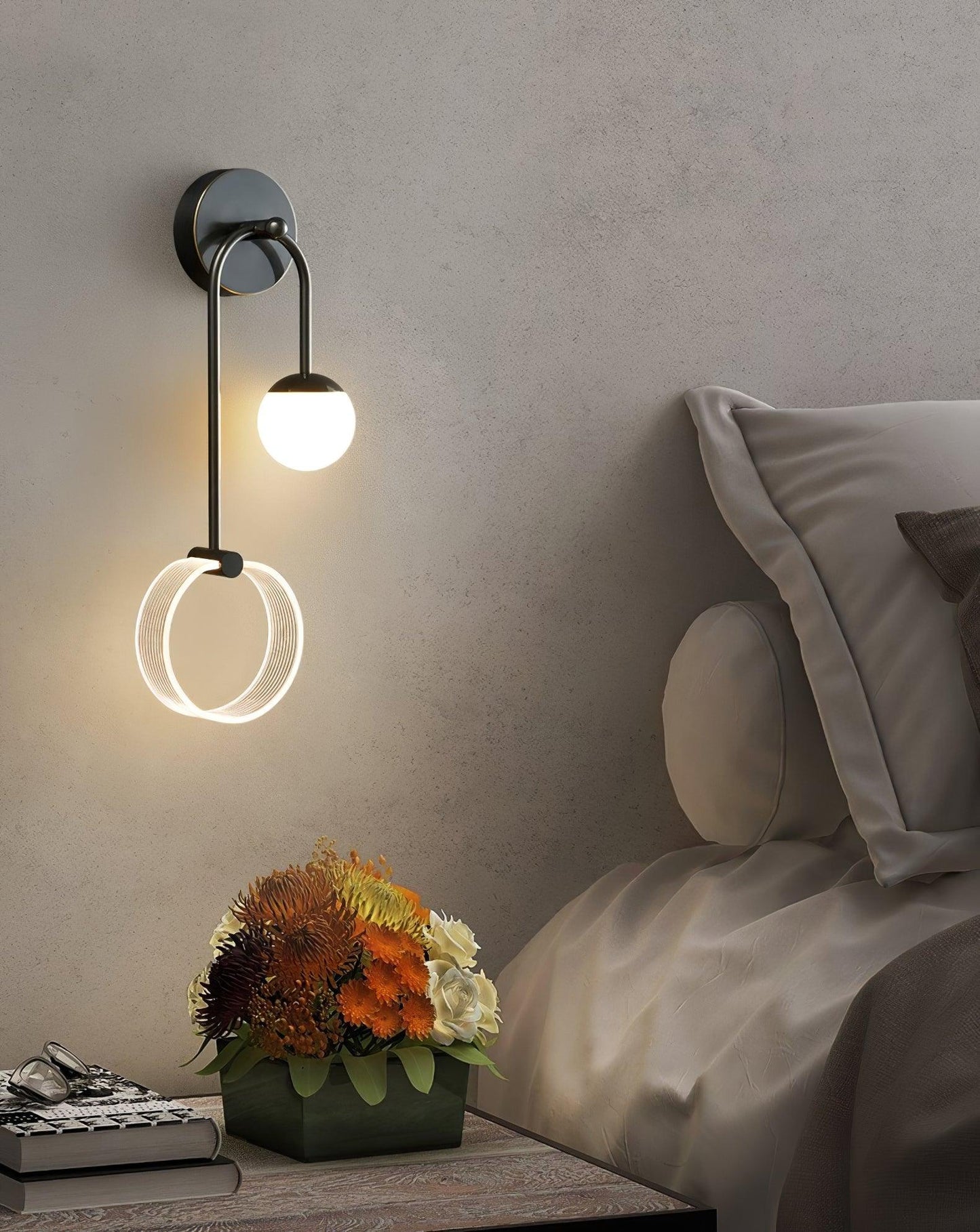 Ferra LED Wall Light | Brass, Acrylic, Aluminum | Set of 2