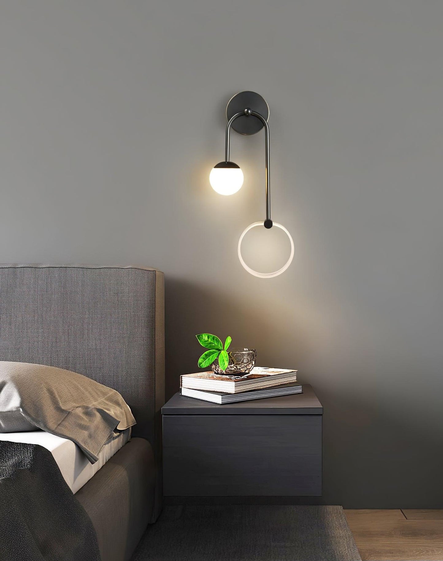 Ferra LED Wall Light | Brass, Acrylic, Aluminum | Set of 2