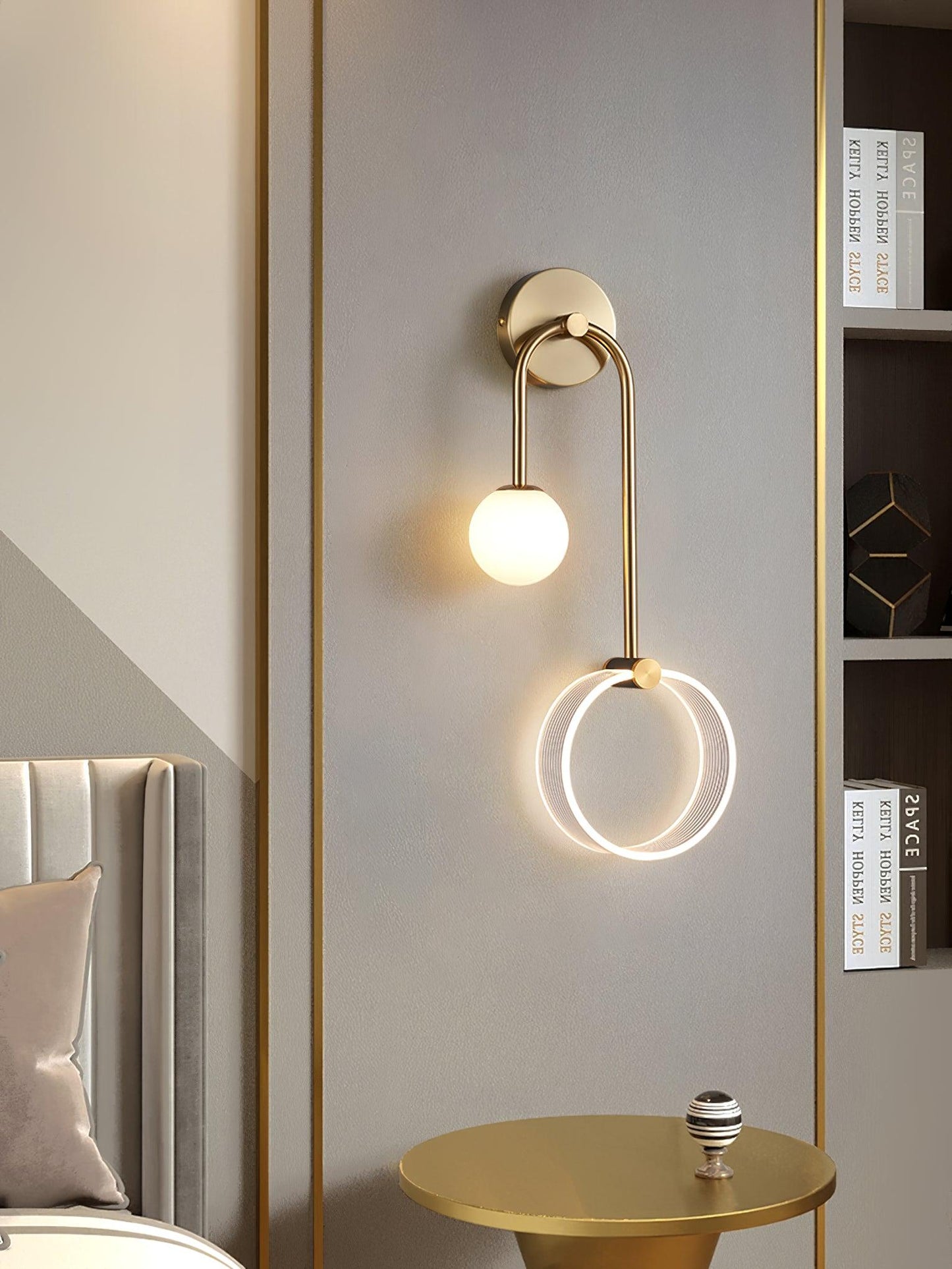 Ferra LED Wall Light | Brass, Acrylic, Aluminum | Set of 2