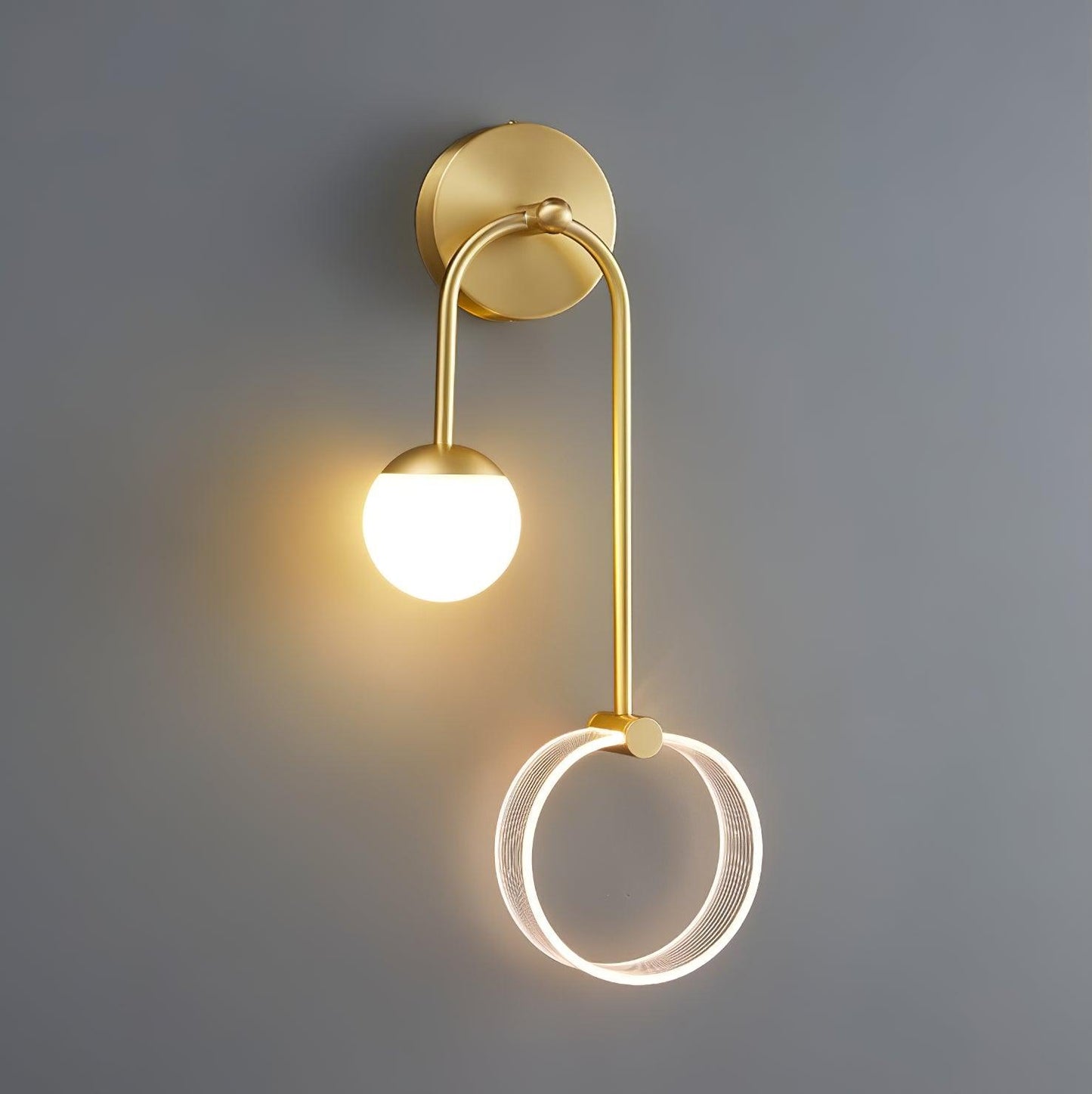 Ferra LED Wall Light | Brass, Acrylic, Aluminum | Set of 2