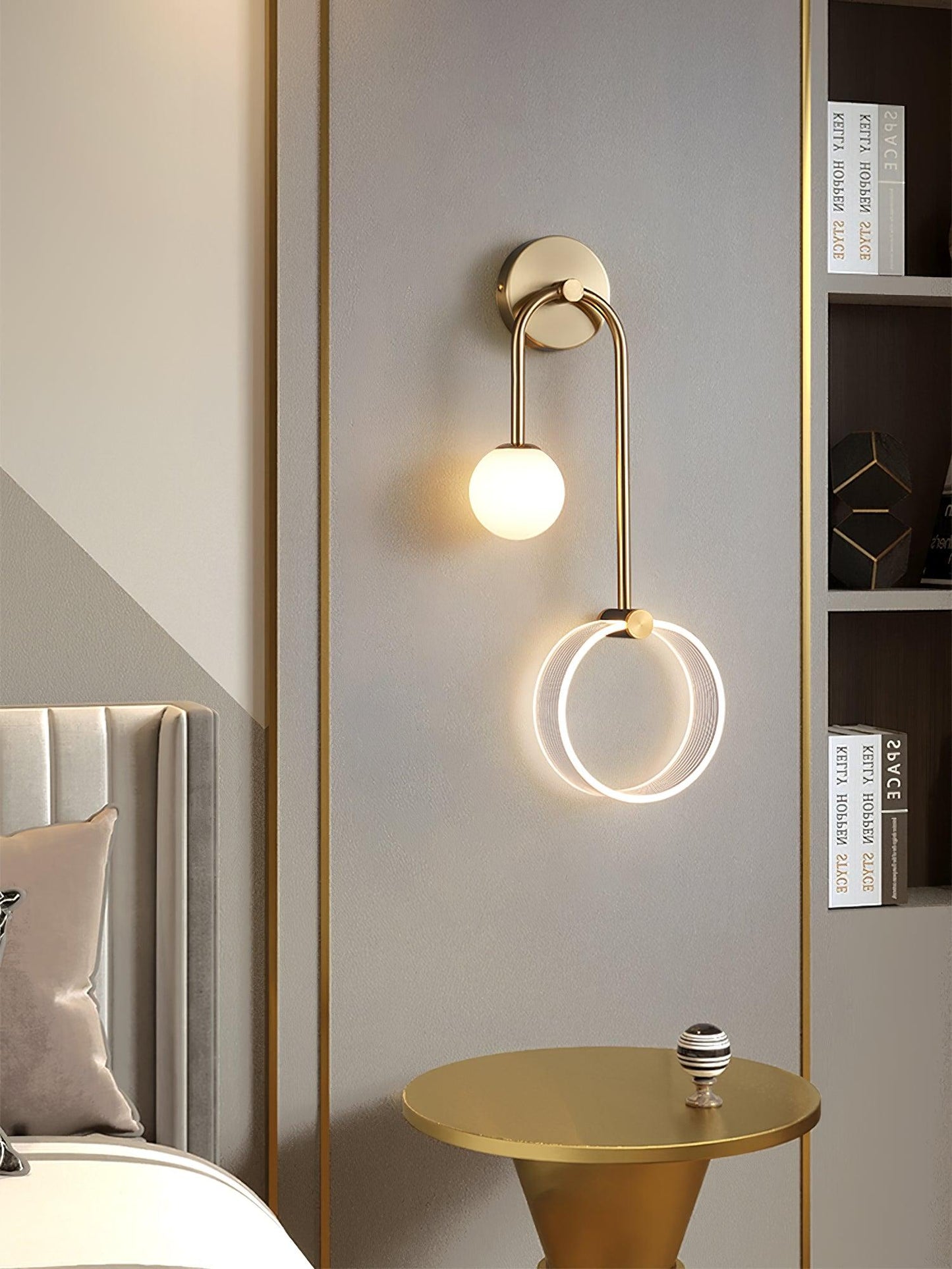 Ferra LED Wall Light | Brass, Acrylic, Aluminum | Set of 2