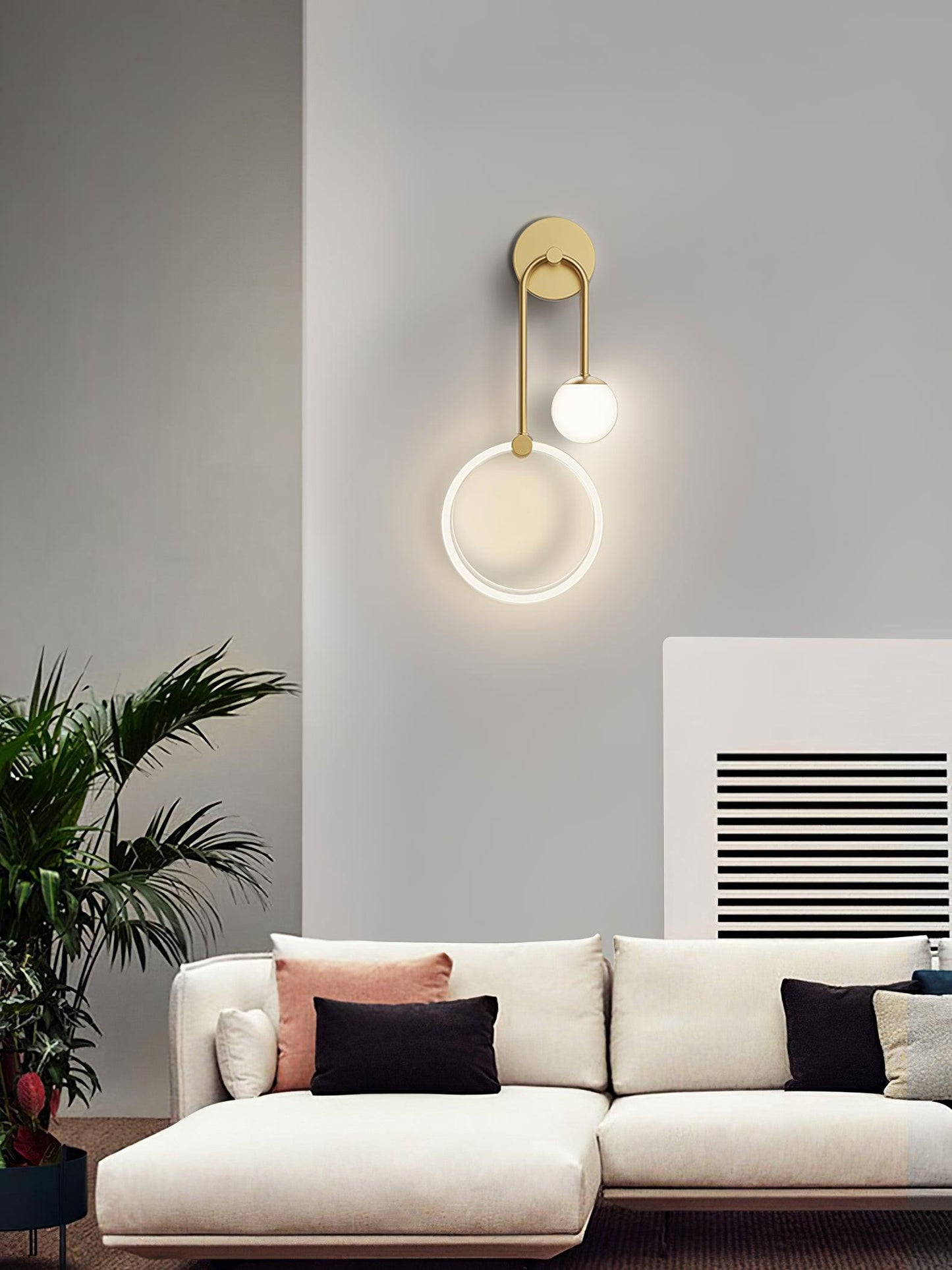 Ferra LED Wall Light | Brass, Acrylic, Aluminum | Set of 2