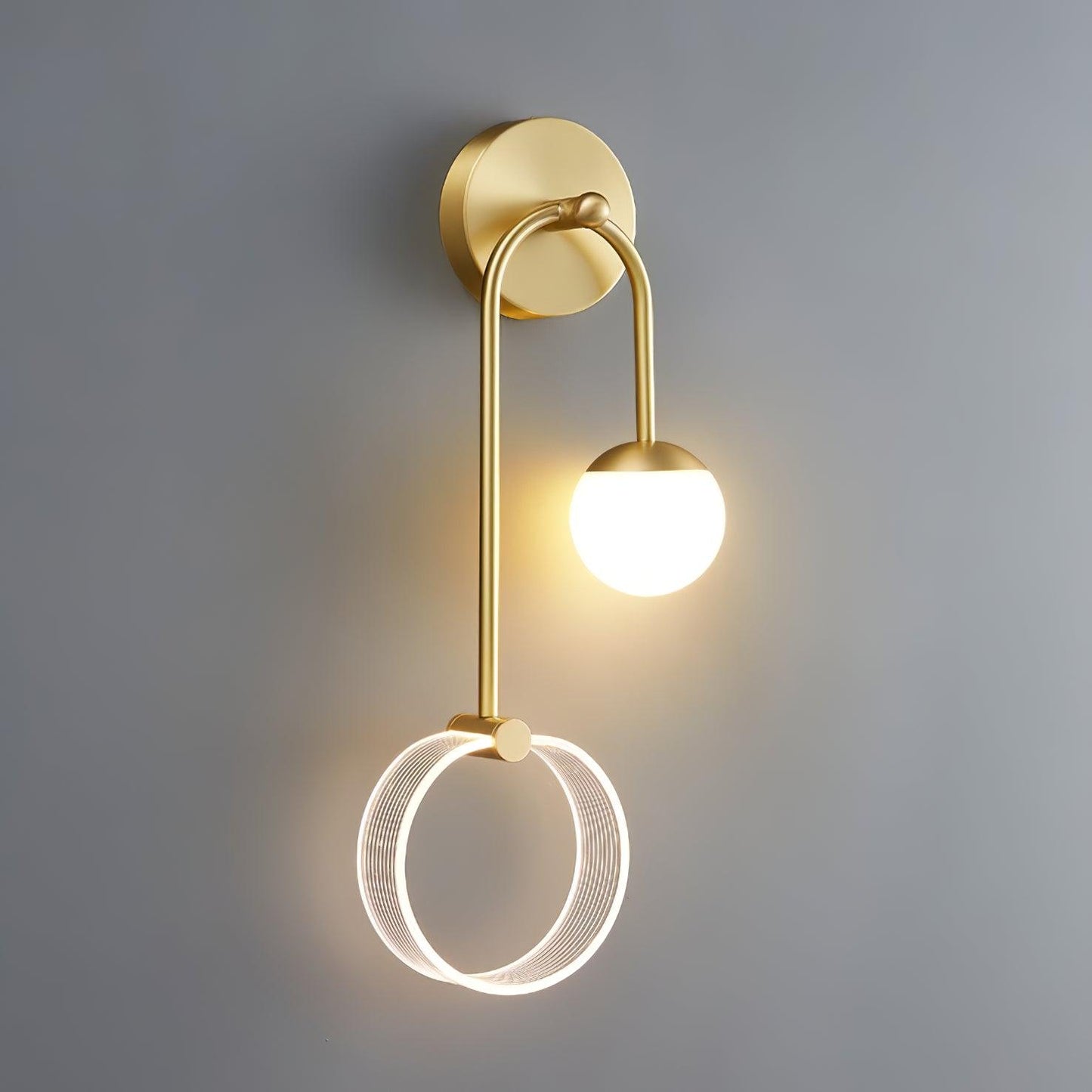 Ferra LED Wall Light | Brass, Acrylic, Aluminum | Set of 2