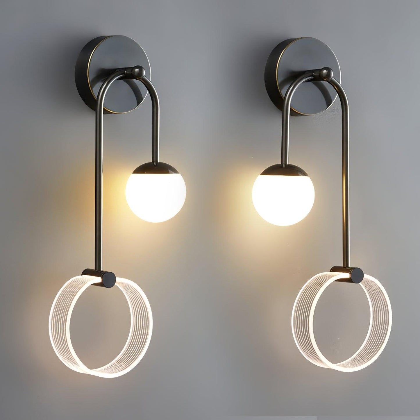 Ferra LED Wall Light | Brass, Acrylic, Aluminum | Set of 2