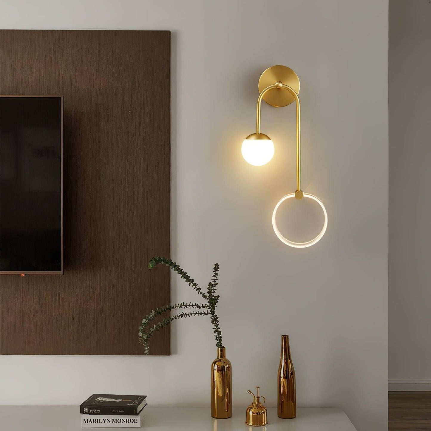 Ferra LED Wall Light | Brass, Acrylic, Aluminum | Set of 2