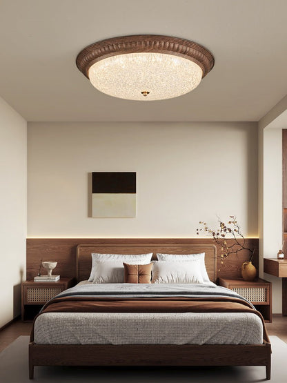 Ferrara Ceiling Light | Walnut Wood Grain | Acrylic
