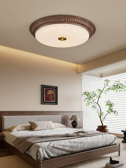 Ferrara Ceiling Light | Walnut Wood Grain | Acrylic