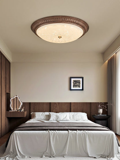 Ferrara Ceiling Light | Walnut Wood Grain | Acrylic