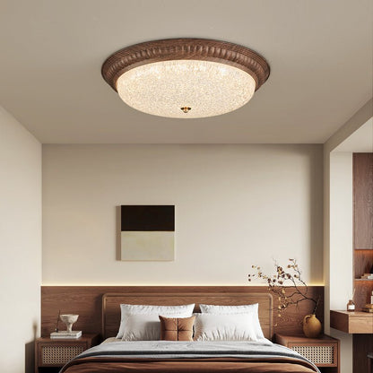 Ferrara Ceiling Light | Walnut Wood Grain | Acrylic