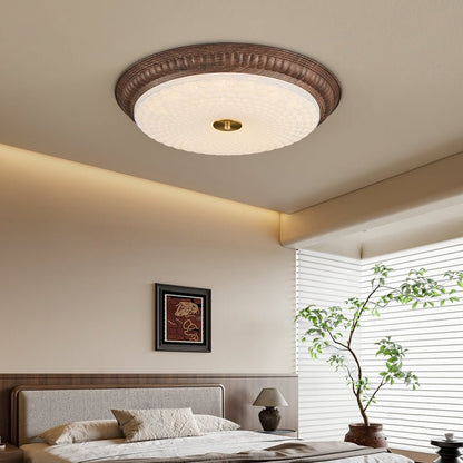 Ferrara Ceiling Light | Walnut Wood Grain | Acrylic
