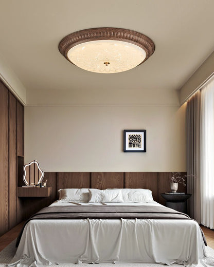 Ferrara Ceiling Light | Walnut Wood Grain | Acrylic