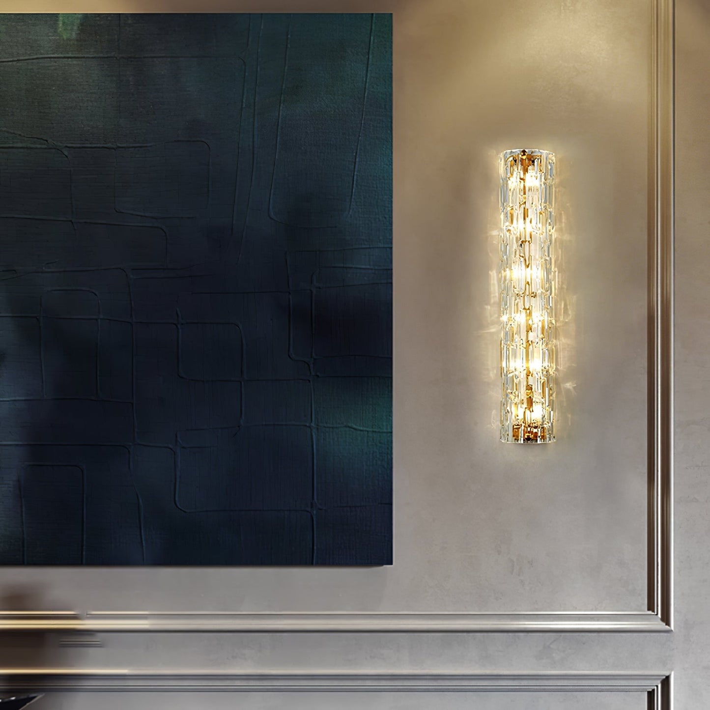 Fine Art Sconce | Glass Shade | Gold
