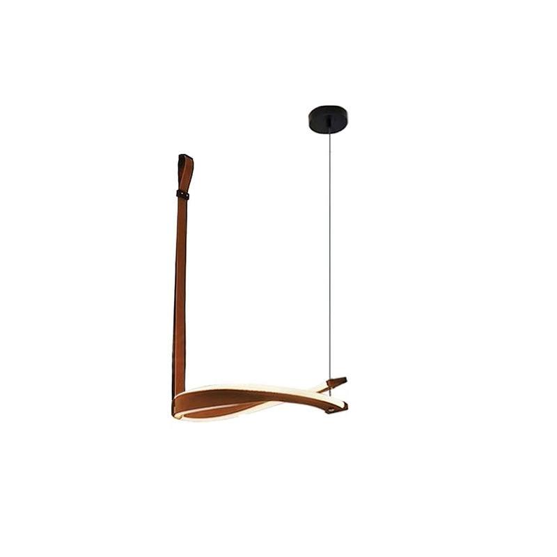 Chandelier | Aluminum & Velvet | Brown, 3 Sizes