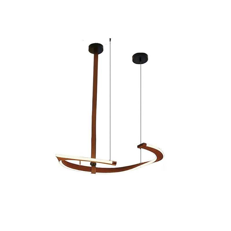Chandelier | Aluminum & Velvet | Brown, 3 Sizes